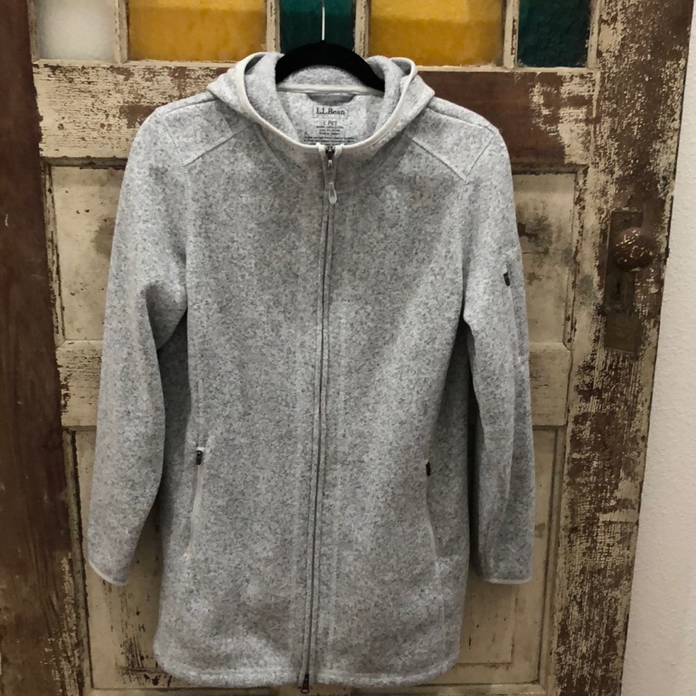 LL Bean gray hooded jacket